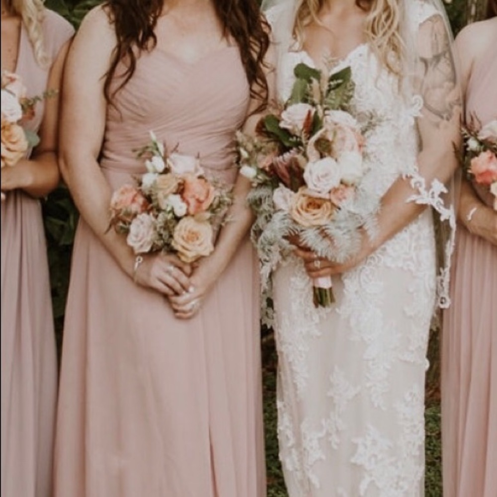Azazie Bridesmaid Dress. Dusty Rose. Savannah.